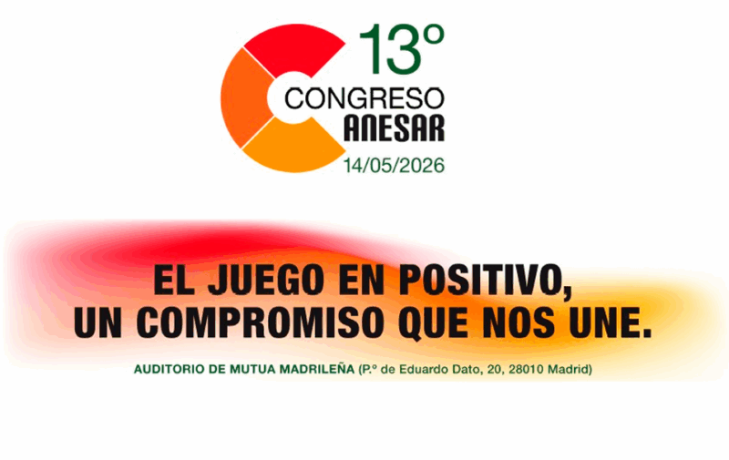 ANESAR presenta el programa completo del 13º Congreso de Salones de Juego, que se celebrará el 14 de mayo en Madrid