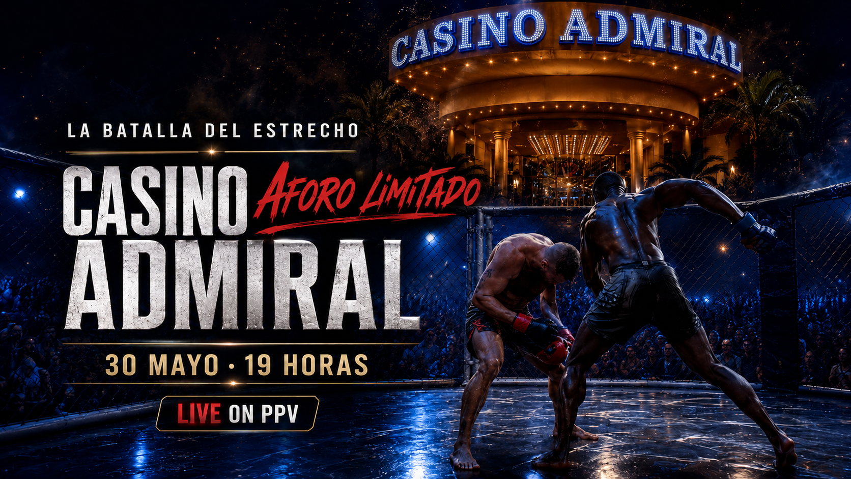 La Batalla del Estrecho alcanza su décima edición en el Casino Admiral San Roque con 15 combates y tres cinturones en juego