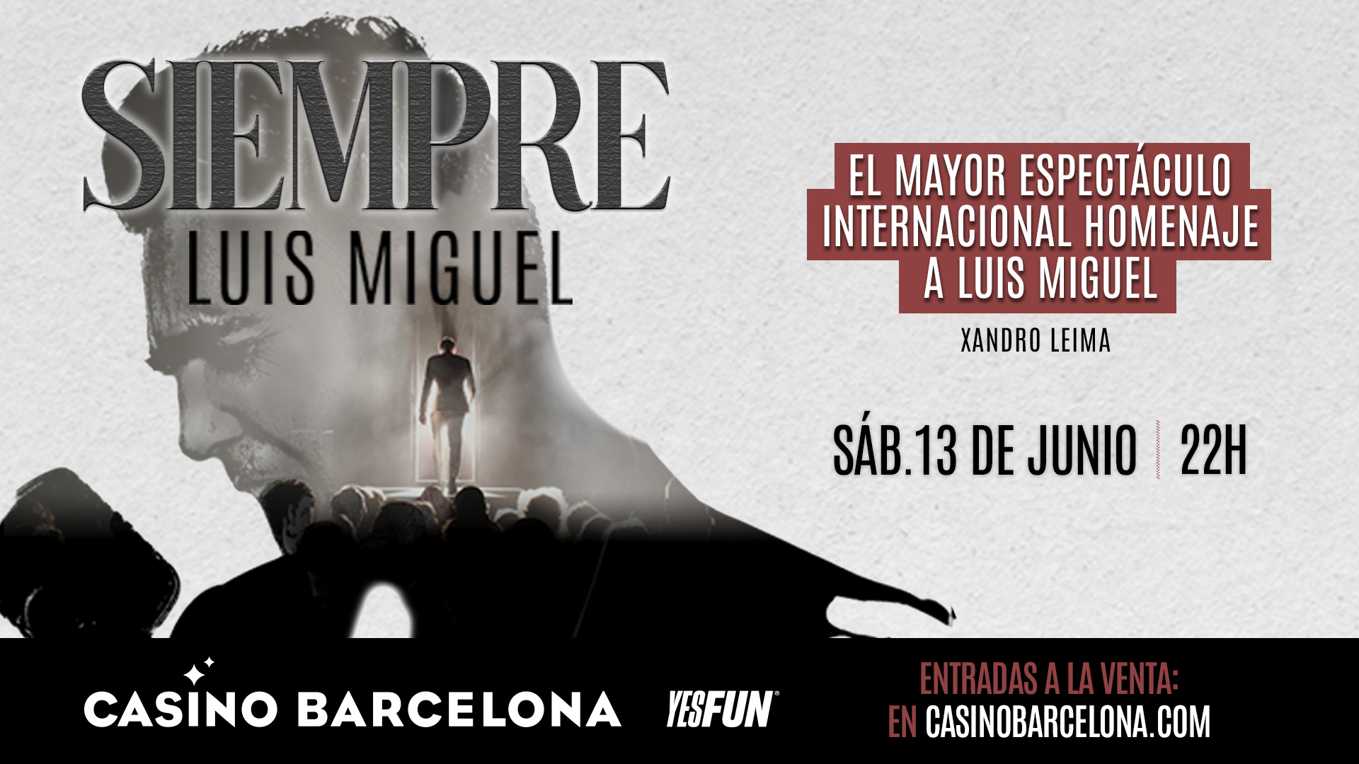 Casino Barcelona revivirá la magia del Sol de México con el tributo internacional “Siempre Luis Miguel”