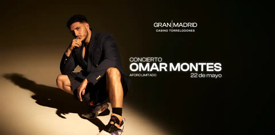 Casino Gran Madrid Torrelodones acoge un concierto de Omar Montes el 22 de mayo