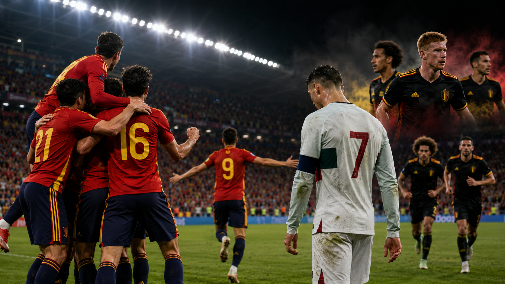 España rompe el sueño de CR7 y se cita con Bélgica en cuartos
