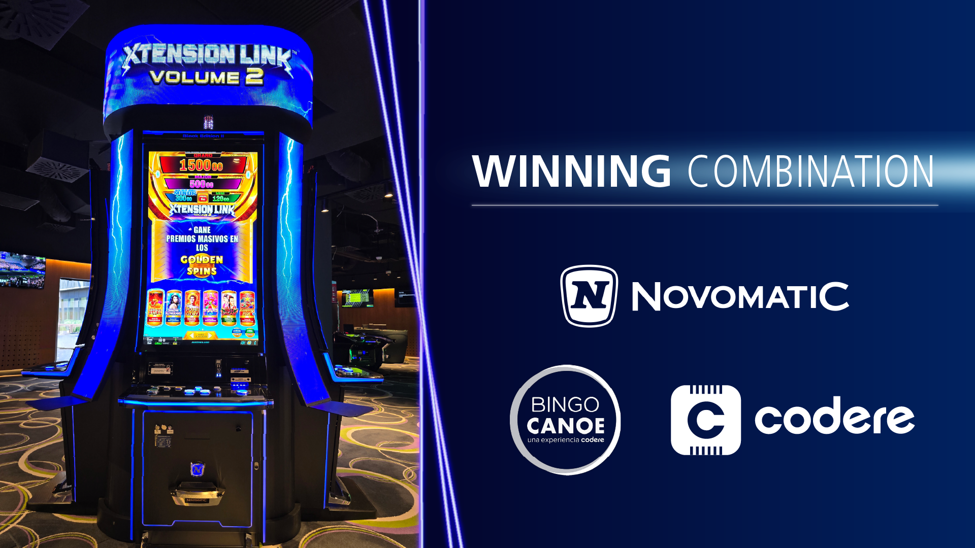 NOVOMATIC Spain amplía su oferta en Bingo Canoe con Impera Link Fusion, NOVO LINE Rocket Rush Link y el PREMIUM PACK de XTENSION Link Volume 2